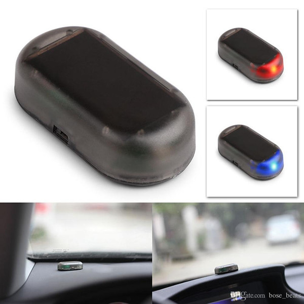 LED Practical Solar Energy Car Alarm Fake Simulation Dummy Alarm Warning Flashing Light Anti-Theft Safety Device AAA195