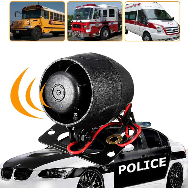 12V DC Car Van Truck Auto Black Vehicle Alarm Warning Siren Horn Security Bike Vehicle Alarm Warning Siren Horn Security