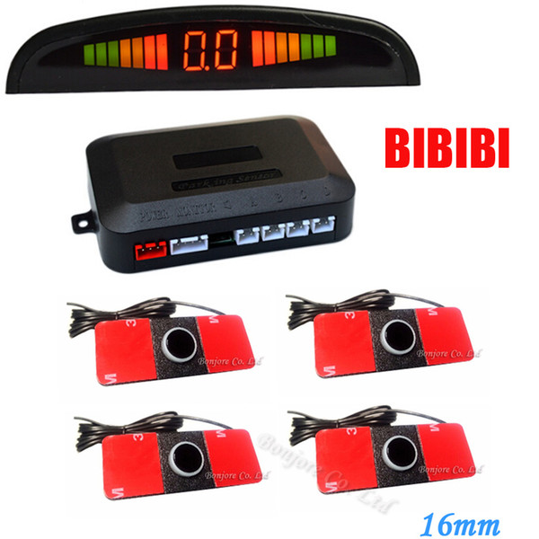 LED Display Car Vehicle Reverse Backup Radar System 4 Parking 16mm Sensors Drive 7 Colors choose , Free Shipping