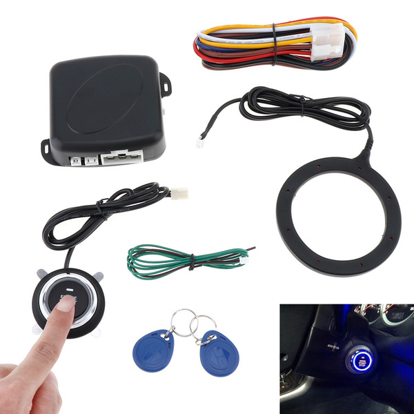 Universal 12V Auto RFID Car Alarm System & Warded lock Anti-theft Push Start System CAL_10D