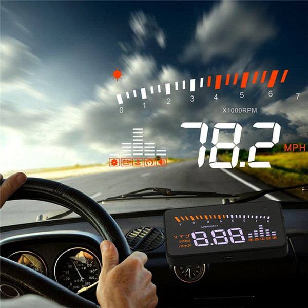 Universal Car Auto Hud Head Up Display Projector With Odb2 Obd ii Interface Speed Warning System Quality Vehicle Speed Alarm