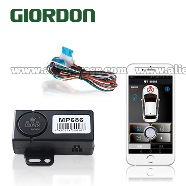 Smart Key Car Alarm System With Remote Start Stop Push And Universal APP controls Button Passive Keyless Entry