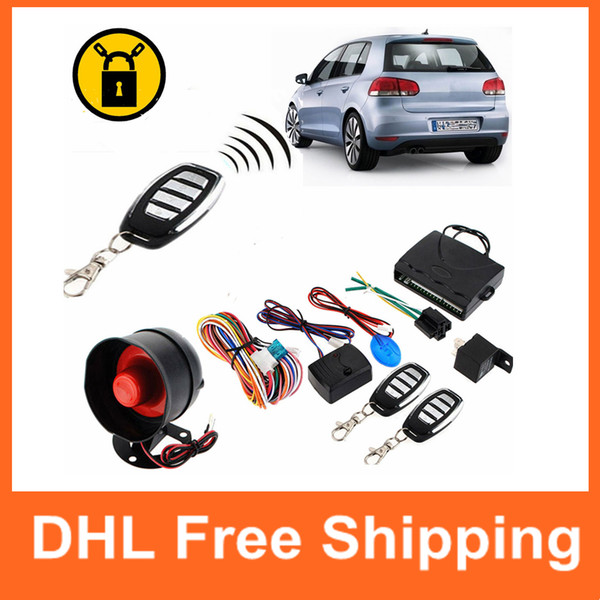 Wholesale Car Warning Alarm Security System Keyless Entry Door Lock Automation Siren 2 Remote Control Anti Theift Hijacking CAL_601