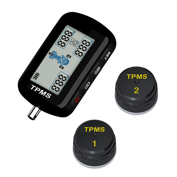 car M10E TPMS Motorcycle Tire Pressure Monitor System Waterproof 2 External Sensor Wireless LCD Display Motorcycle Tools