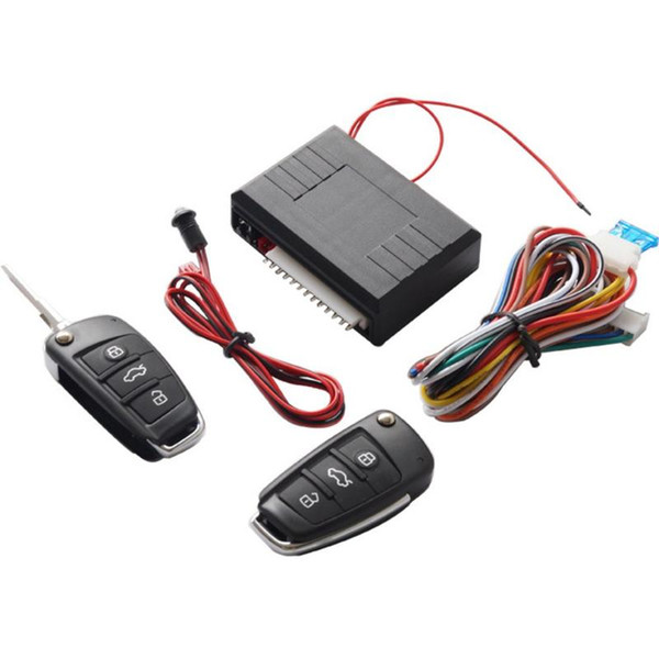 12V Universal Car Door Lock Vehicle Keyless Entry System Auto Remote Central Kit with Control Box Black