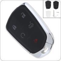 Black ABS+Metal 5 Buttons Keyless Smart Remote Car Key Replacement Key Remote Fob Shell Case for Cadillac ATS CT6 CTS SRX XT5 XTS KEY_201