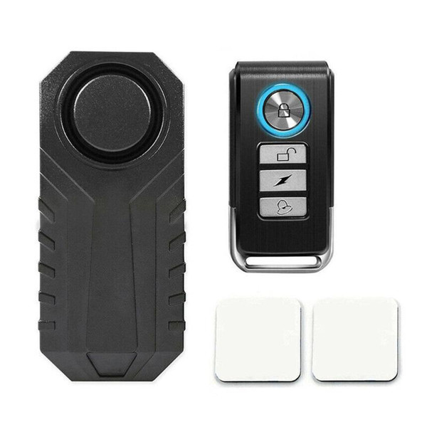 113db Wireless Anti-theft Vibration Motorcycle Bike Security Alarm W/remote 1pc Ip55 Waterproof Pc Material Shell Free Ship#P55 car