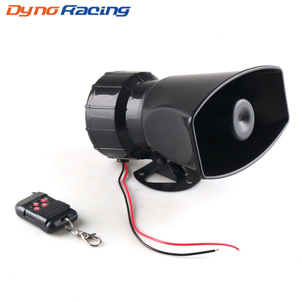 Dynoracing 12V 7 Tones Wireless Electronic Siren Loud Car Warning Alarm 130dB Police Fire Siren Horn Car ccessories