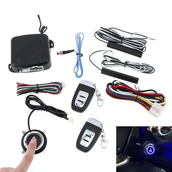 Universal Smart Auto Car Alarm Engine Starline Start Stop RFID Lock Ignition Switch Keyless Entry System Starter Anti-theft System CAL_10E