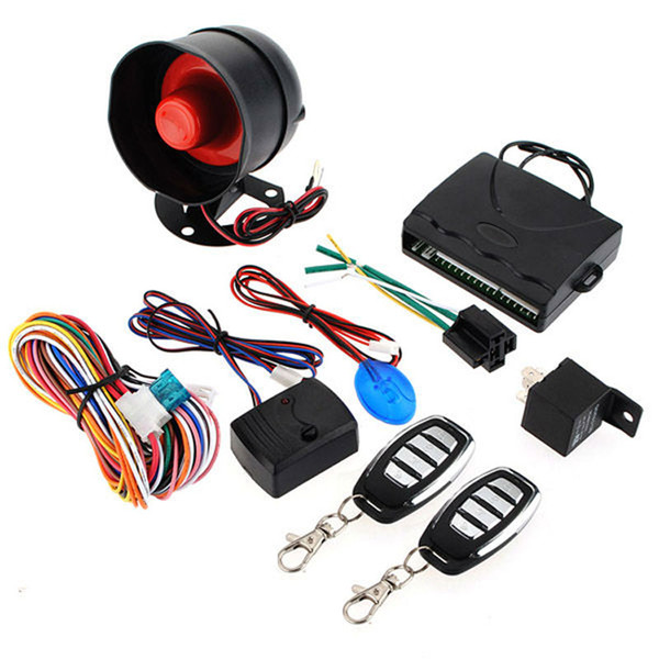 New Anti-hijacking Car Alarm Security Door Locking System Keyless Entry Siren with 2 Remote Control CAL_601