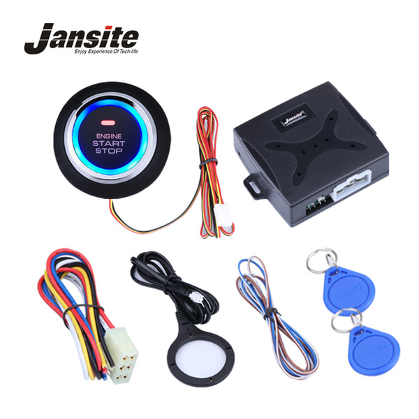 Jansite Car Alarm Engine Push Button Start Stop Button RFID Lock Ignition Switch Keyless Entry System Starter Anti-theft System