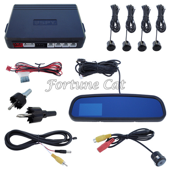 In Stock Car Parking Sensor System With 3.0 Inch TFT Display Rearview Mirror And 4 Sensors Hot Selling Fast Shipping 24 Hours!