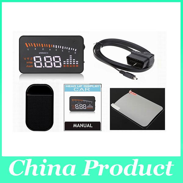 3 inch X5 Car HUD Head-up Display Alarm Security System Fuel Consumption Head Up Display for All Vehicles 002988