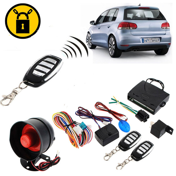 Car Warning Alarm Security System Keyless Entry Door Lock Automation Siren 2 Remote Control Anti Theift Hijacking CAL_601