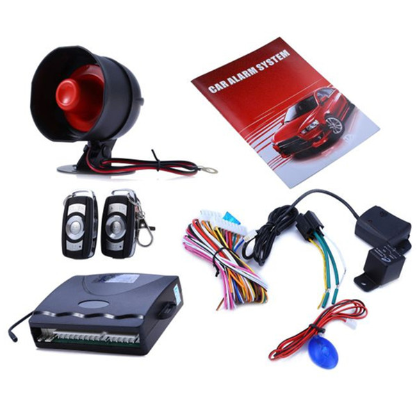 High Quality 12V Car Alarm System One Way Vehicle Burglar Alarm Security Protection System with 2 Remote Control Auto Burglar