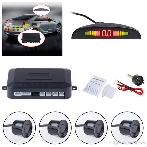 Car Auto Reverse Sensor LED Parking Sensor With 4 Sensors Backlight Display Backup Car Parking Monitor