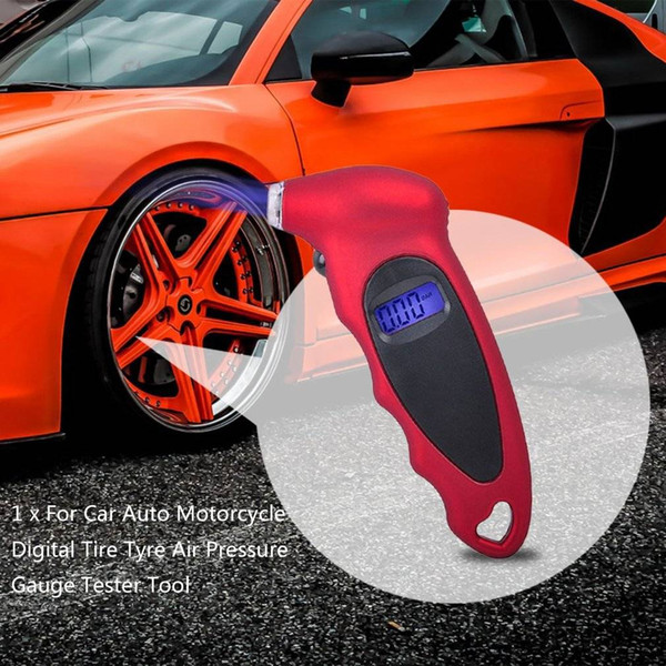 Auto Car Motorcycle Digital Tire Tyre Air Pressure Meter Gauge Professional Diagnostic Tool LCD Display