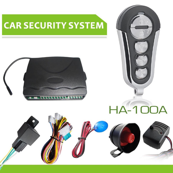 NEW Universal HA-100A 1-Way Car Alarm Vehicle System Protec tion Security System Keyless Entry Siren + 2 Remote Control Burglar