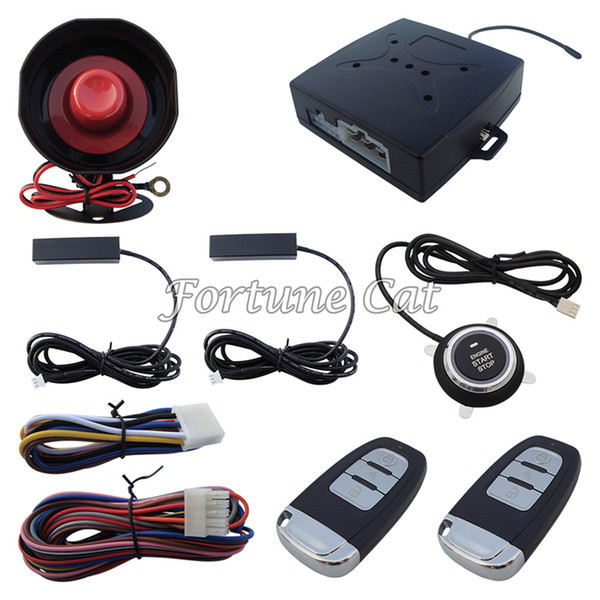 In Stock! Smart Pke Passive Keyless Entry Car Alarm System Remote Engine Start Push Start Button Auto Lock Unlock