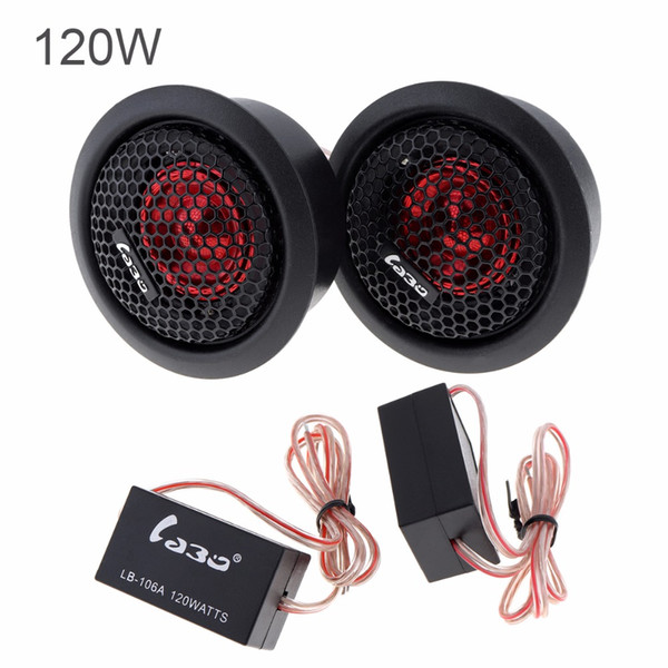 2 pcs LaBo 12V 120W 92dB 2500-20KHz Frequency Car Dome Tweeter Loud Speaker Audio Loudspeaker Auto Stereo Treble Speakers