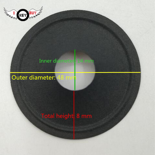 Free Shipping 3 PCS 2 Inch Speaker Cone Small Tweeter Cones Accessories 48 MM 14 MM 8 DIY Speaker Repair Accessories Black car