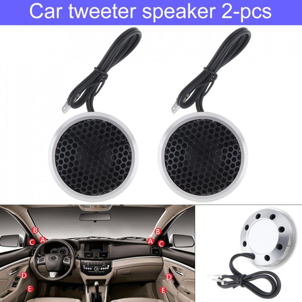 2pcs 150W 25mm Aluminium Shell Silk Stretch Film Car Tweeter Speakers Auto Horn Audio Music Stereo Speaker for Car Audio System