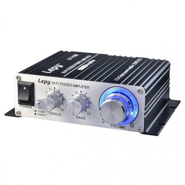 DHL 10PCS Car Lepy LP-V3S Amplifier Hi-Fi digital V3 USB FM Stereo Super Bass Audio Power Amplifier Car 2 channel amplifier