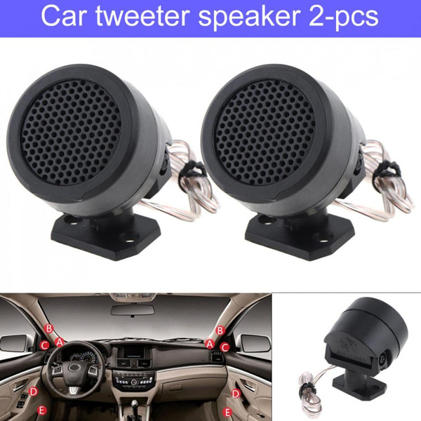 1Pair 500W High Efficiency Dome Mini Car Tweeter Speakers Auto Horn Audio Music Stereo Speakers for Car Audio System