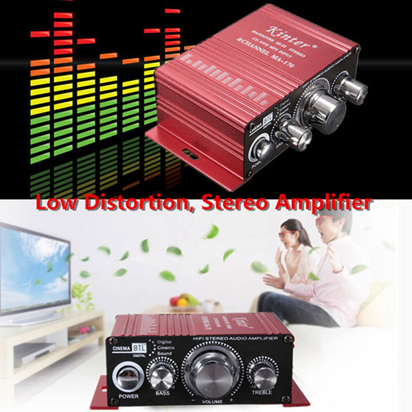 5PCS Mini Hi-Fi Stereo Amplifier Booster Support DVD CD MP3 Input Car Motorcycle Home Amplifier CAU_103