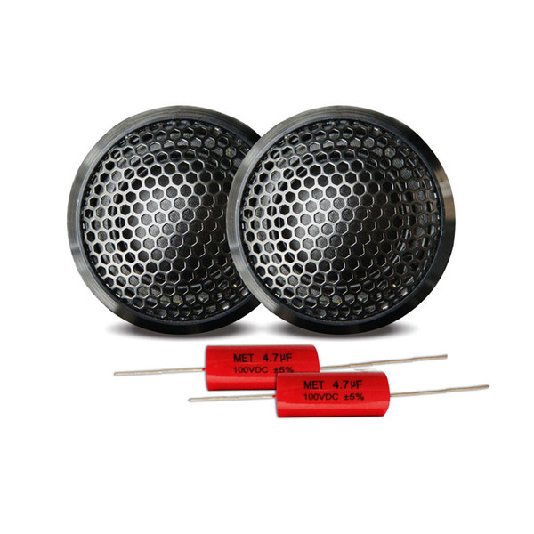 Puzu 2 Pcs Car Motorcycle Loudspeaker HiFi Full Range Waterproof Auto Car Tweeter Speaker Black 25mm Horn Loud Speaker