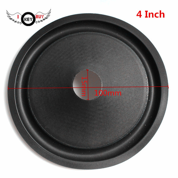 Free Shipping 2Pcs 4 INCH Speaker Paper Cone Basin Paper Rubber Edge 15 mm Core 100 mm Speaker Repair Parts DIY Accessories car