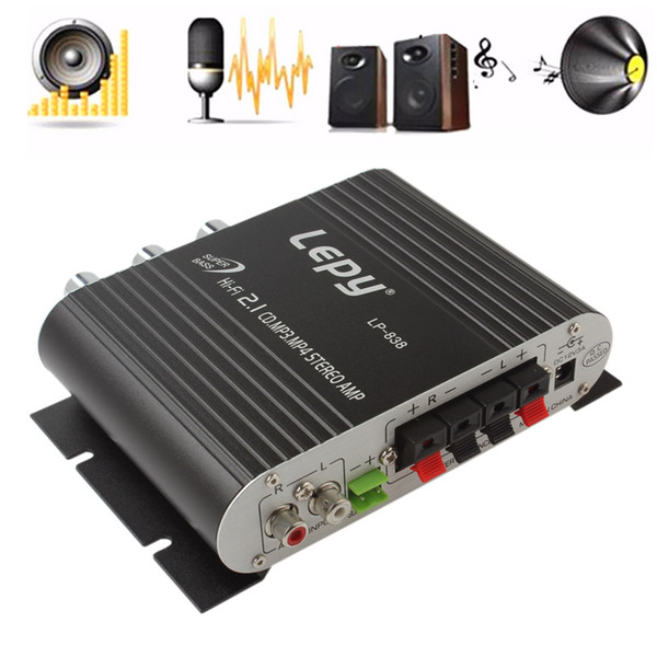 New Arrival Black 12V Mini Hi-Fi Amplifier Booster Radio MP3 Stereo for Car Motorcycle Home CAU_10E