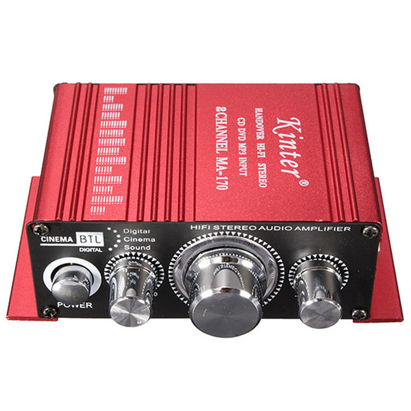 Mini 2CH Hi-Fi Stereo Amplifier Booster Support DVD CD MP3 Input for Car Motorcycle Home CAU_103