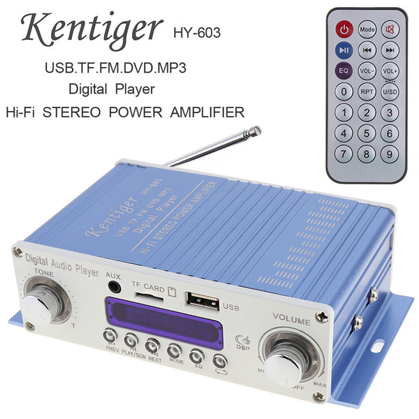 HI-FI Digital Audio Player Car Amplifier FM Radio Stereo Player Support SD USB DVD MP3 Input with Remote Control CAU_10V