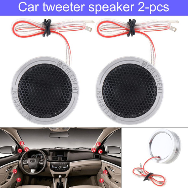 2pcs 12V 150W Car Speaker High Efficiency Mini Dome Tweeter Speakers Loundspeaker Lound speaker for Car Audio System Aluminium