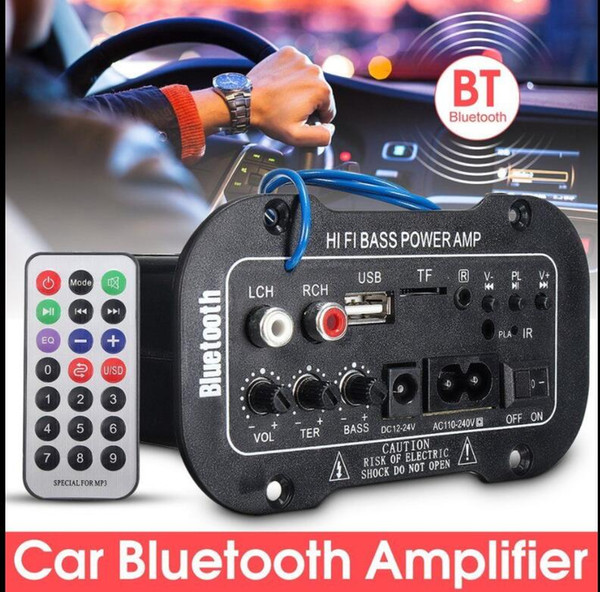 Car Bluetooth HiFi Bass Power AMP Digital Auto Amplifier Stereo USB TF Radio Audio MP3 music with Remote 220V Digital Amplifier KKA4857