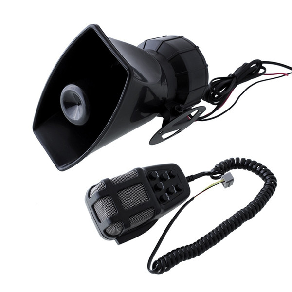 80W Car Horn Siren System Warning Loud Megaphone +Mic Auto RV Truck