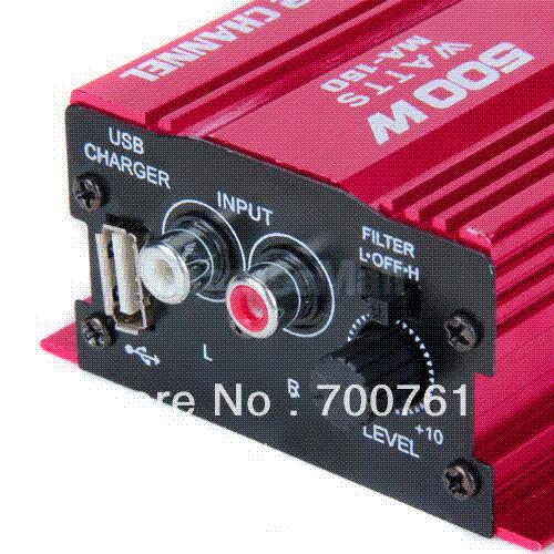 500W 2 Channel Mini Hi-Fi Stereo Audio Amplifier Amp Car Motorcycle Verstarker Amplificador subwoofer Free Shipping M40156