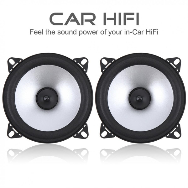 Freeshipping 2pcs 4 Inch 60W 2 Way Car Coaxial Hifi Speaker Vehicle Door Auto Audio Music Stereo Full Range Frequency Hifi Speakers