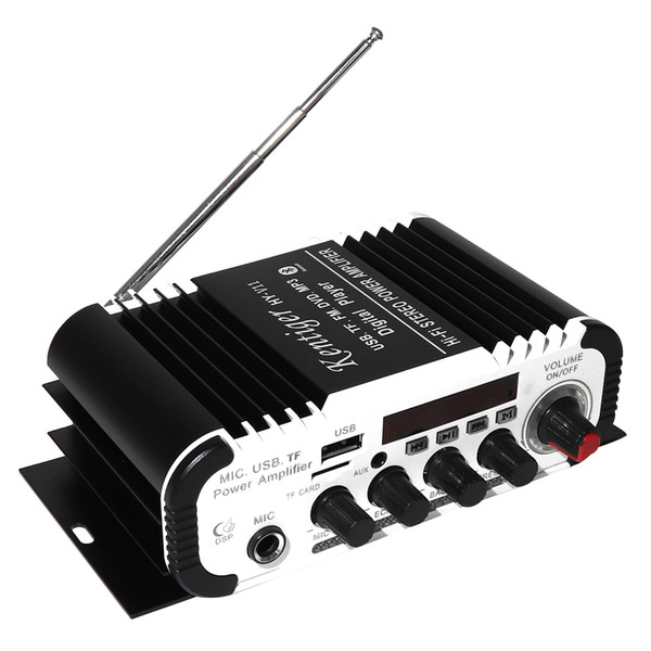 2CH HI-FI Bluetooth Car Audio Power Amplifier FM Radio Player for Car Motorcycle Home Support SD / USB / DVD / MP3 Input CAU_117