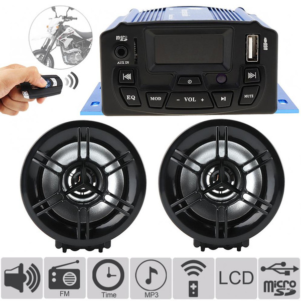 Freeshipping car DC12V 25W Motorcycle Anti-theft Audio Sound MP3 Player with Display Screen Anti-theft Motorbike MP3 Audio System