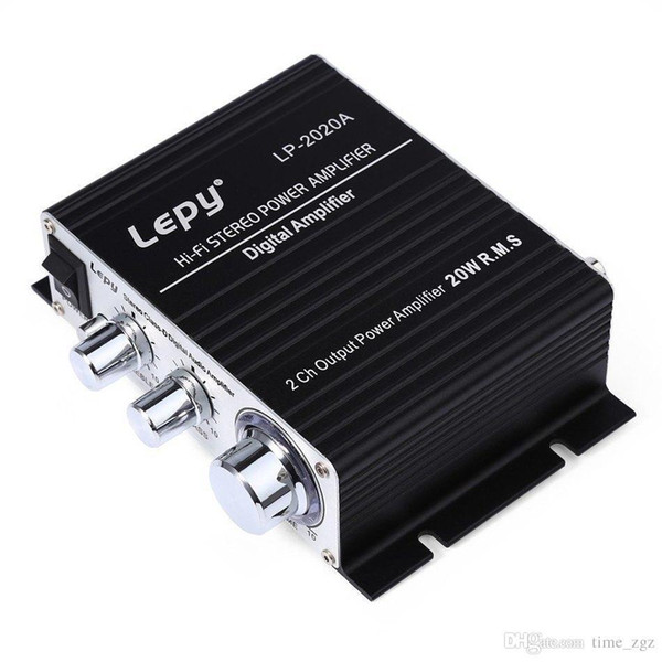 DHL 10PCS Car Lepy LP - 2020A Home HiFi Digital Stereo Amplifier with Over-current Safeguard and Infrared Remote Control EU PL