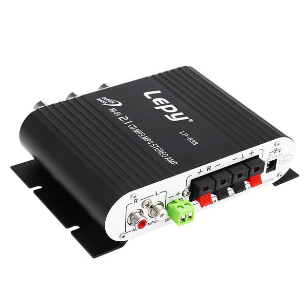 Lepy Car Amplifier HiFi 2.1 Car Channel LP-838 MP3 MP4 Stereo Player Subwoofer Audio Auto Amplifier Hi-Fi Super Bass DVD Player