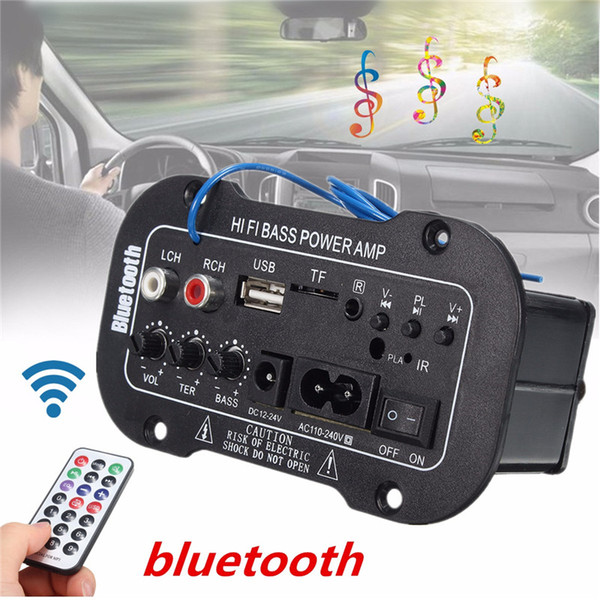 Freeshipping 30W Amplifier Board Audio Bluetooth Amplificador USB dac FM radio TF Player Subwoofer DIY Amplifiers For Motorcycle Car Home