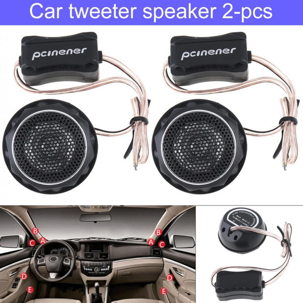 2pcs 150W YH-T280 12V High Efficiency Mini Dome Tweeter Speakers for Car Audio System