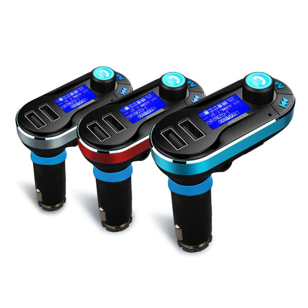 BLUETOOTH CAR FM TRANSMITTER + DUAL PORT 2.1A CAR CHARGER Handfree Calling BT66