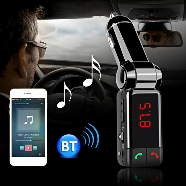 Wireless Bluetooth V2.0 Stereo Car Kit Handfree LED Display FM Transmitter MP3 USB Disk Player For Android iPhone