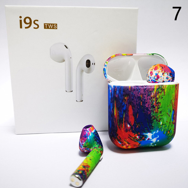 Car Fashion Camouflage Colorful Headphones TWS Magnetic I9s Bluetooth Headset Earbuds VS I10 I9 with Mic Stereo V4.2 6g For Iphone Android