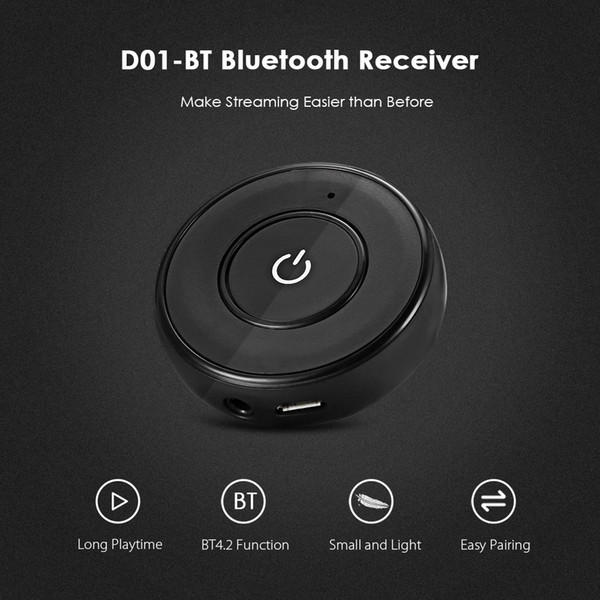 D01-BT Bluetooth 4.2 Mini Car Receiver Hands free Call Wireless Audio Adapter Music Streaming Free Shipping