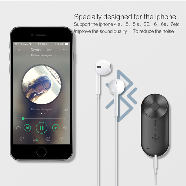 Loop R8 Bluetooth 4.1 Receiver Wireless Audio Music Box Adapter with Microphone AUX Out Back Clip for Headphone Speaker Car Stereo DHL
